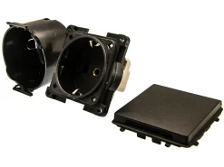 Markenlos BBA 230 Volt Schuko-Steckdose - Black< Lichtschalter & Steckdosen
