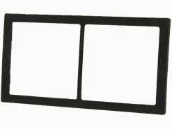 Markenlos Lichtschalter & Steckdosen^BBA 2-fach Abdeckrahmen Hochglanz - black