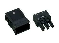 WAGO BBA Winsta Midi Connector female - black< Lichtschalter & Steckdosen