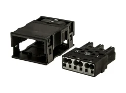 WAGO Lichtschalter & Steckdosen^BBA Winsta Midi Connector male - black