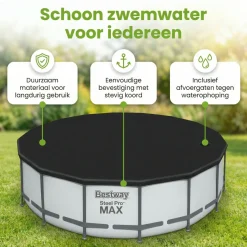 Bestway Pool Zubehör^ø488 cm Abdeckplane - Black