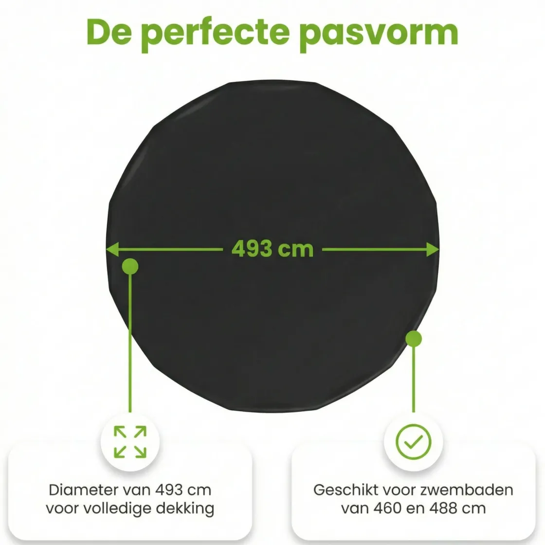 Bestway Pool Zubehör^ø488 cm Abdeckplane - Black
