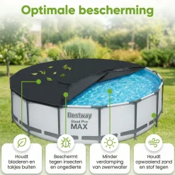 Bestway Pool Zubehör^ø488 cm Abdeckplane - Black