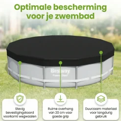 Bestway Pool Zubehör^ø396 cm Abdeckplane - Black