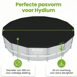 Bestway Pool Zubehör^ø396 cm Abdeckplane - Black