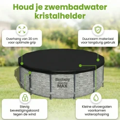 Bestway Pool Zubehör-ø427 cm Abdeckplane - Black