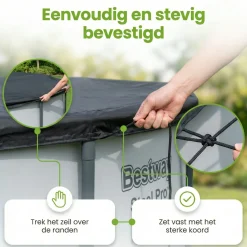 Bestway Pool Zubehör-ø427 cm Abdeckplane - Black