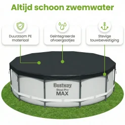 Bestway Pool Zubehör^ø366cm Abdeckplane - Black