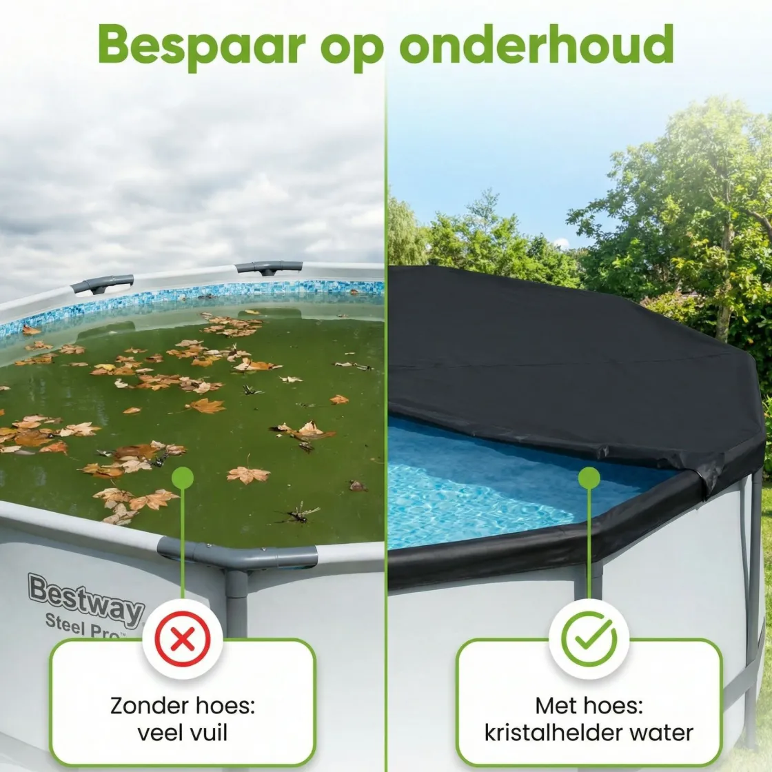 Bestway Pool Zubehör^ø366cm Abdeckplane - Black
