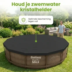 Bestway Pool Zubehör^ø366cm Abdeckplane - Black