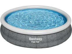 Bestway Fast Set Rattan-Pool-Set mit Filterpumpe< Aufblasbare Pools