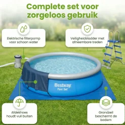 Bestway Aufblasbare Pools-fast set 457x122cm pool – 4-teilig