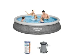 Bestway Aufblasbare Pools-Fast Set 396x84cm Pool – 3-teilig