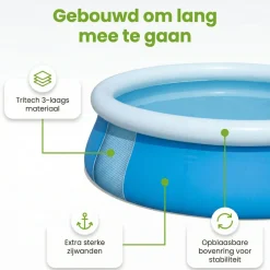 Bestway fast set 305x76cm pool< Aufblasbare Pools