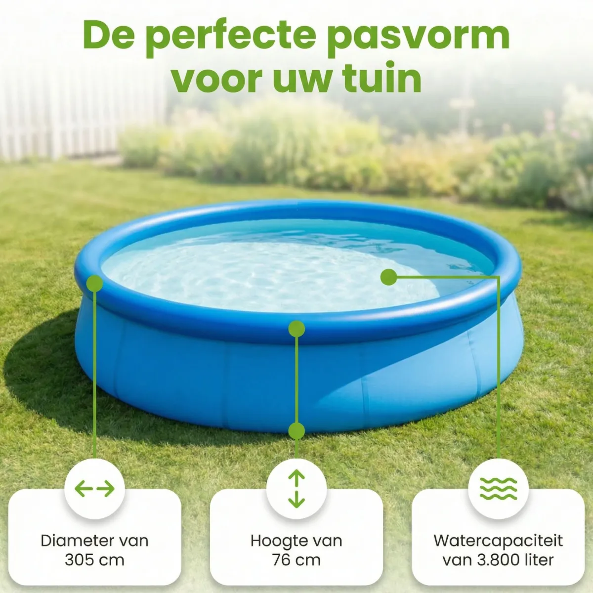 Bestway fast set 305x76cm pool< Aufblasbare Pools