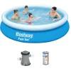 Bestway Aufblasbare Pools^fast set 366x76cm pool – 3-teilig