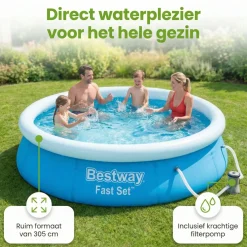 Bestway Aufblasbare Pools-fast set 305x76cm pool – 3-teilig