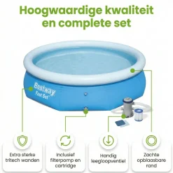 Bestway Aufblasbare Pools-fast set 305x76cm pool – 3-teilig