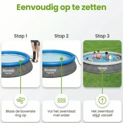 Bestway Fast Set 457x84cm Pool – 3-teilig< Aufblasbare Pools