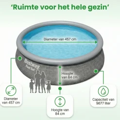 Bestway Fast Set 457x84cm Pool – 3-teilig< Aufblasbare Pools