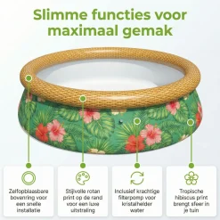 Bestway Aufblasbare Pools-Fast Set 457x84cm Pool – 3-teilig