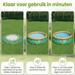 Bestway Aufblasbare Pools-Fast Set 457x84cm Pool – 3-teilig
