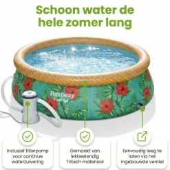 Bestway Aufblasbare Pools-Fast Set 457x84cm Pool – 3-teilig