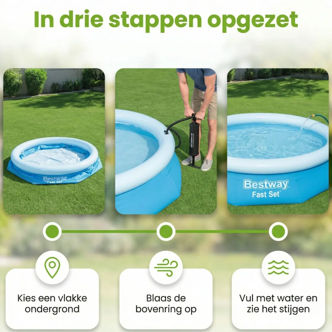 Bestway Aufblasbare Pools-fast set 305x66cm pool