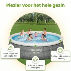 Bestway Aufblasbare Pools^Fast Set 457x107cm Pool – 4-teilig