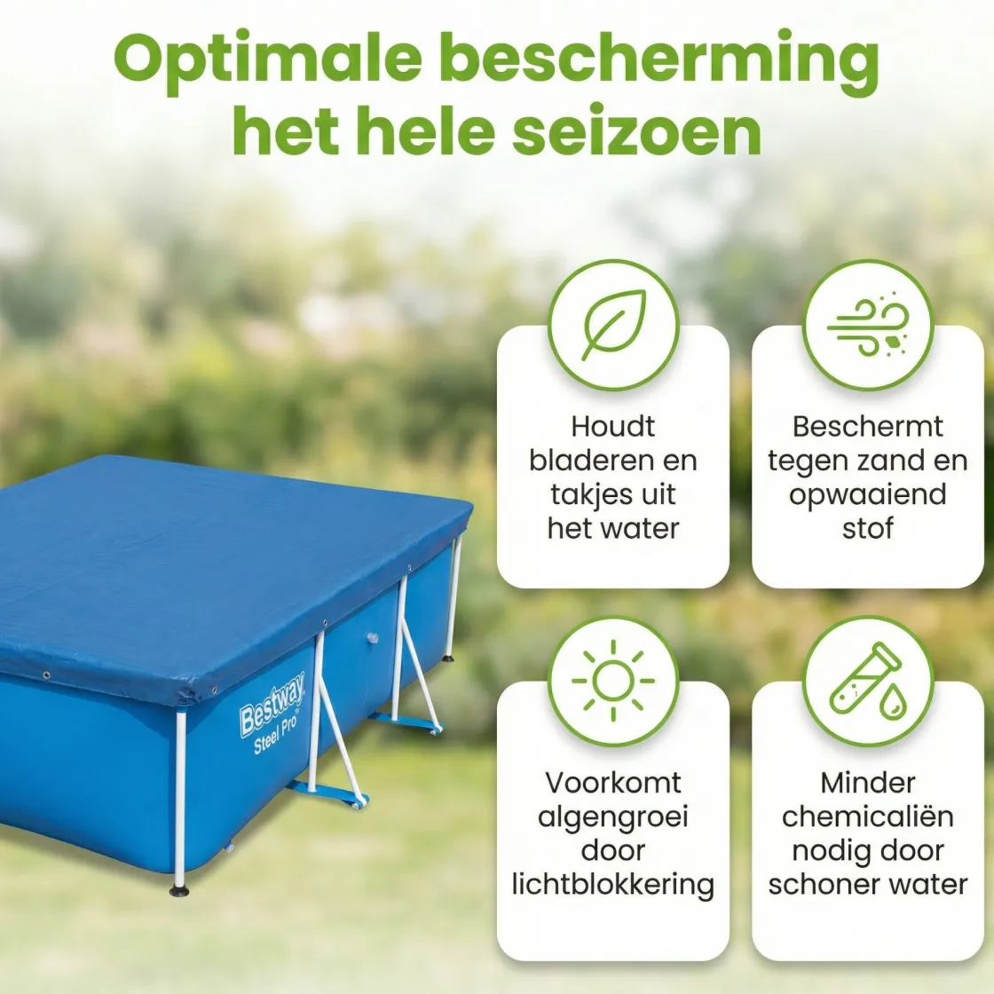 Bestway Pool Zubehör^frame abdeckplane - 221 x 150 cm