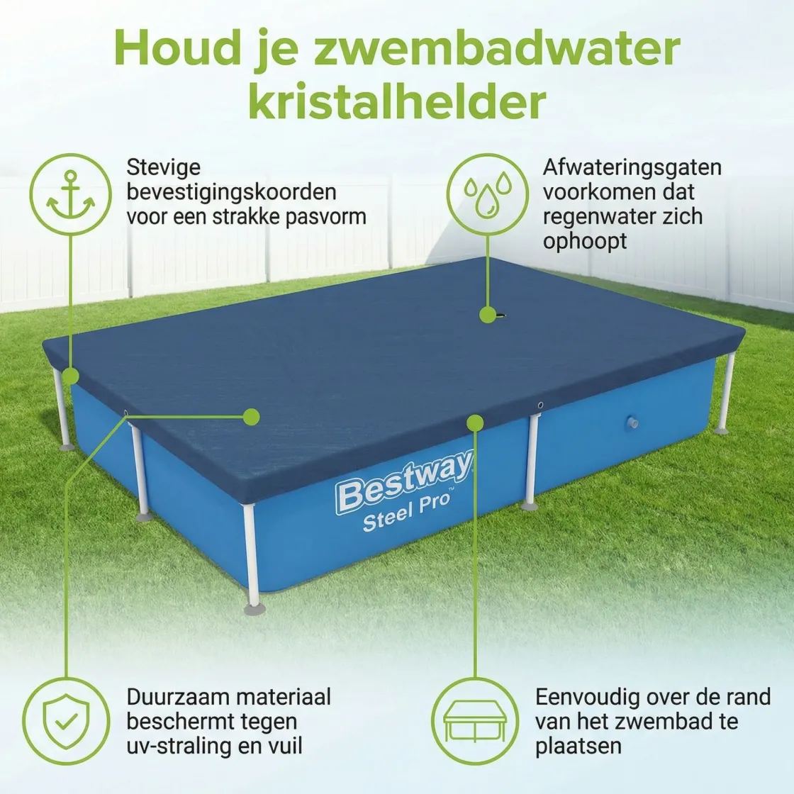 Bestway Pool Zubehör^frame abdeckplane - 221 x 150 cm