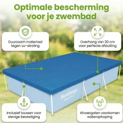 Bestway frame 400x211cm abdeckplane - Blue< Pool Zubehör