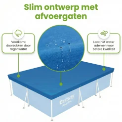 Bestway frame 400x211cm abdeckplane - Blue< Pool Zubehör