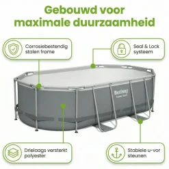 Bestway Aufstellpools^power steel 549x274x122cm pool – 5-teilig