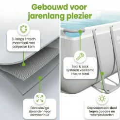 Bestway power steel 488x244x122cm pool – 5-teilig< Aufstellpools