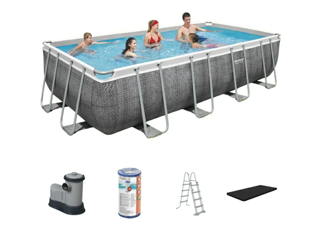 Bestway Aufstellpools-Power Steel 549x274x122cm Pool – 5-teilig
