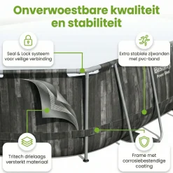 Bestway Aufstellpools^Power Steel 610x366x122cm Pool – 5-teilig