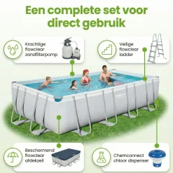 Bestway Aufstellpools-power steel 549x274x122cm pool – 5-teilig