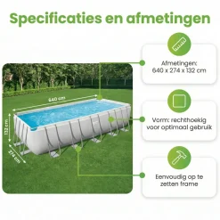 Bestway power steel 640x274x132cm pool – 5-teilig< Aufstellpools