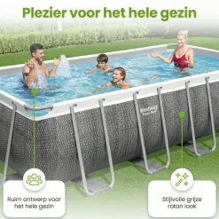 Bestway Aufstellpools^Power Steel 488x244x122cm Pool – 5-teilig