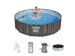 Bestway Aufstellpools^steel pro max 427x107cm pool holz – 5-teilig