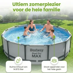 Bestway steel pro max 457x107cm pool – 5-teilig< Aufstellpools