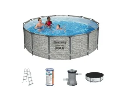 Bestway Aufstellpools^steel pro max 427x122cm pool stein – 5-teilig
