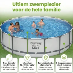 Bestway Aufstellpools^steel pro max 488x122cm pool – 5-teilig