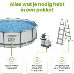 Bestway Aufstellpools-steel pro max 366x100cm pool – 4-teilig