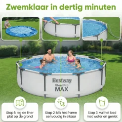 Bestway steel pro max 305x76cm pool< Aufstellpools