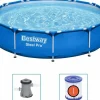 Markenlos Aufstellpools^Bestway Steel Pro Pool – Ø366x76 cm – Blau