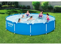Markenlos Aufstellpools^Bestway Steel Pro Pool – Ø366x76 cm – Blau