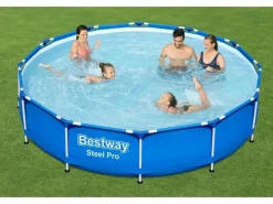Markenlos Aufstellpools^Bestway Steel Pro Pool – Ø366x76 cm – Blau