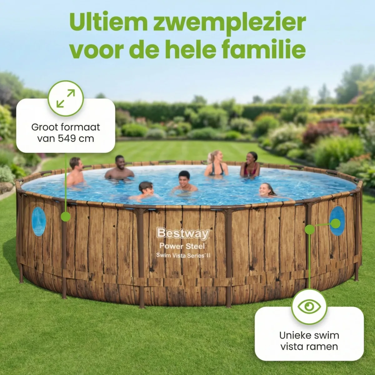 Bestway Swim Vista 549x122cm Pool – 5-teilig< Aufstellpools